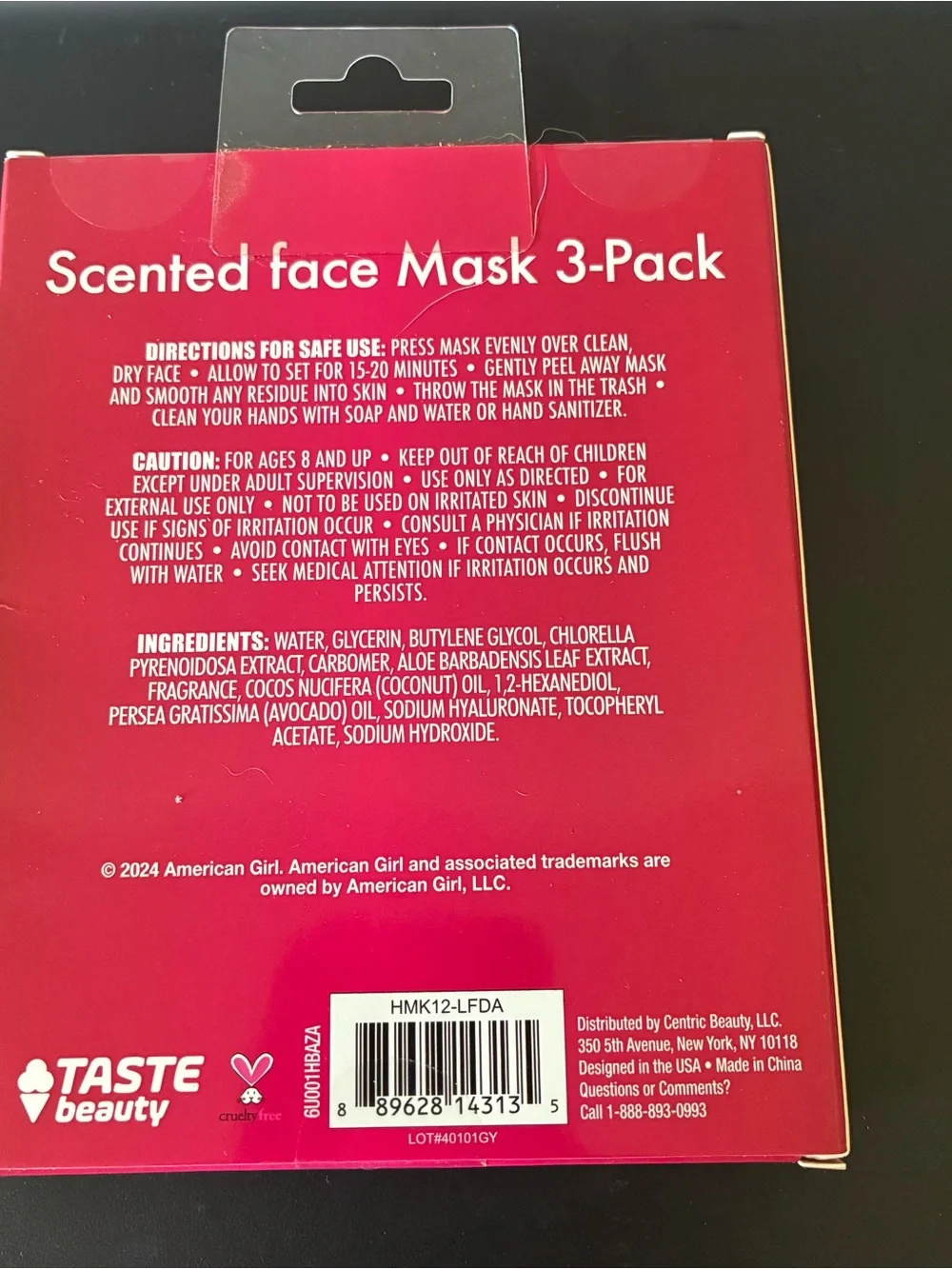 American Girl Scented Face Mask 3-Pack - New